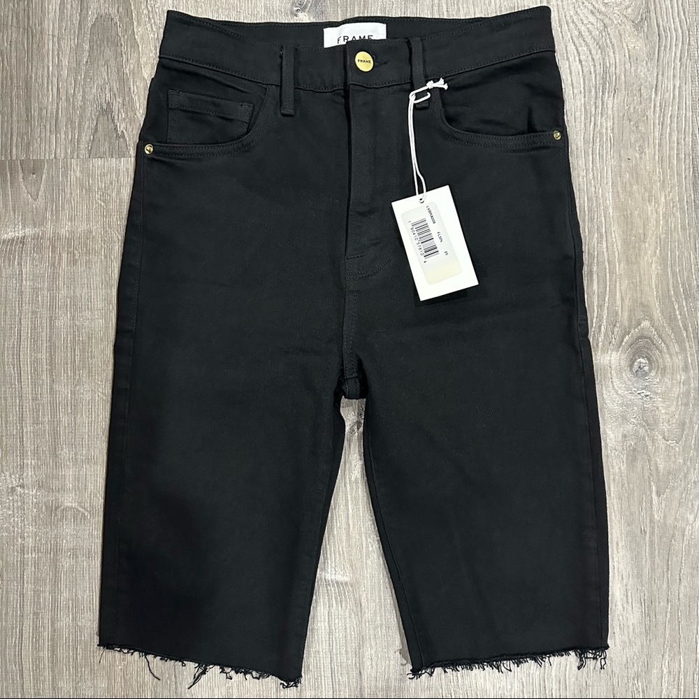 NWT Frame Le Vintage Bermuda Black Cutoff Jeans Shorts